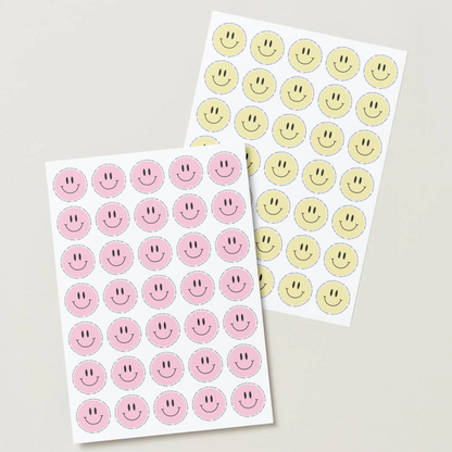 Smiley Face “Thank You For Your Order” Stickers