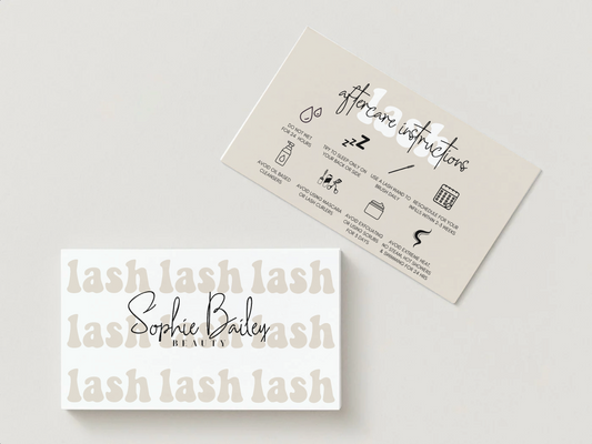 Trendy Beauty Aftercare Card