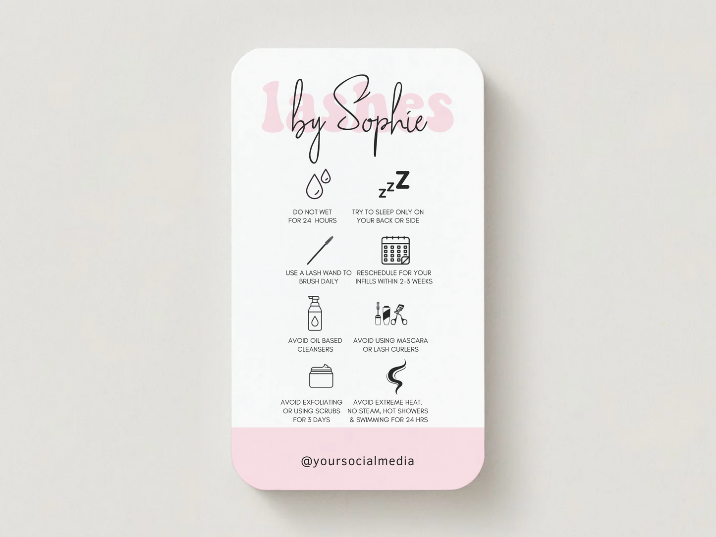 Vertical Feminine Aftercare Card