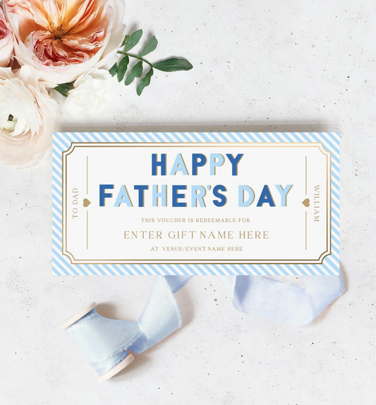 Stripe Fathers Day Gift Voucher