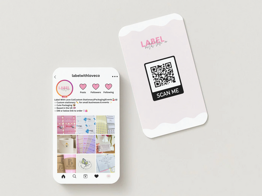 Instagram Themed QR Code Business Cards