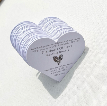 QR Code Heart Business Cards