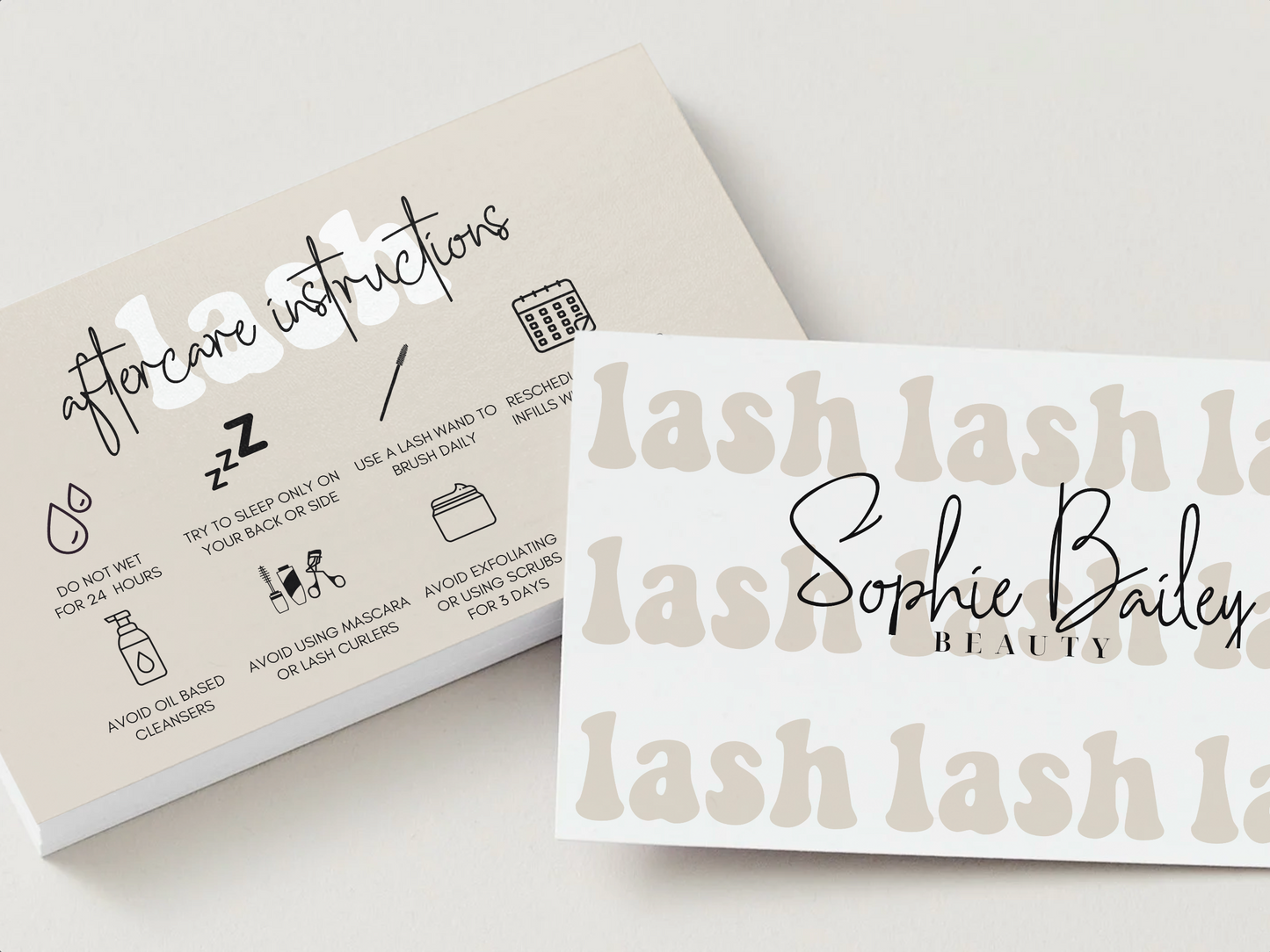 Trendy Beauty Aftercare Card