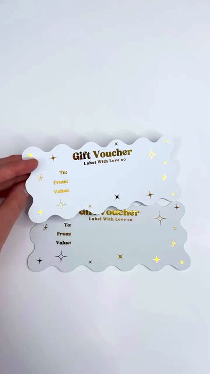 Wavy Foil Print Gift Vouchers