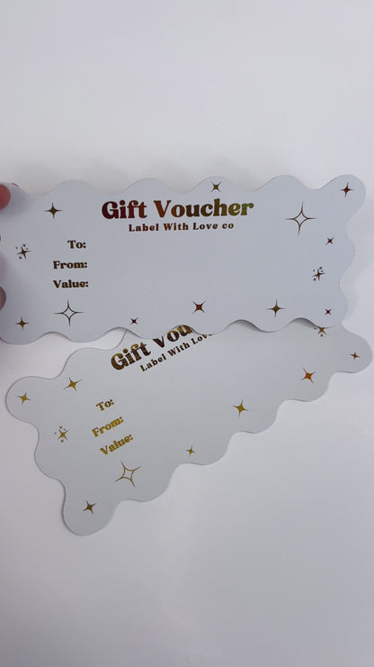 Wavy Foil Print Gift Vouchers