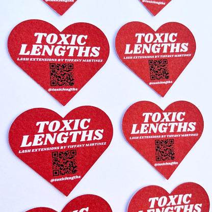 QR Code Heart Business Cards