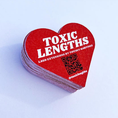 QR Code Heart Business Cards