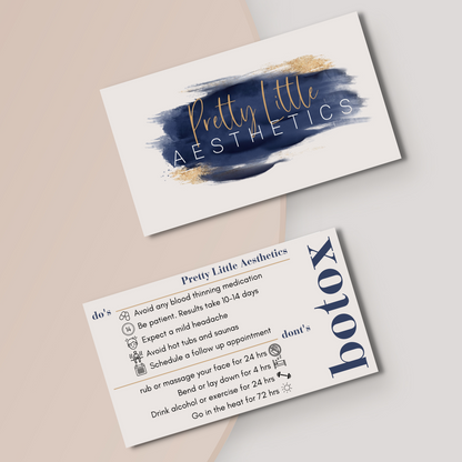 Do's and Dont's Aftercare Card