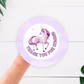 Unicorn themed party stickers