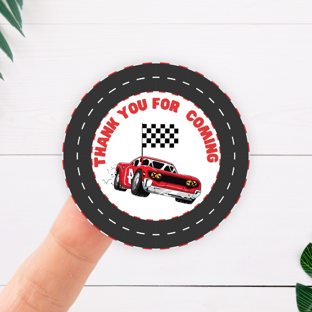 Cars Party Sticker Race Car Themed Party Stickers – LabelWithLoveCo