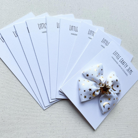 Customisable Hair bow display cards