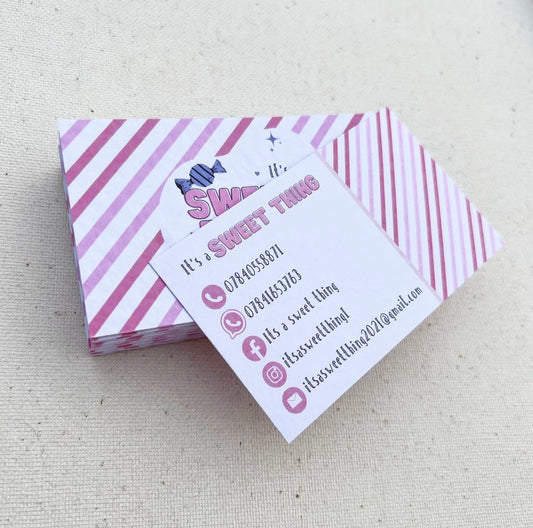 Sweet Stripe Business Cards