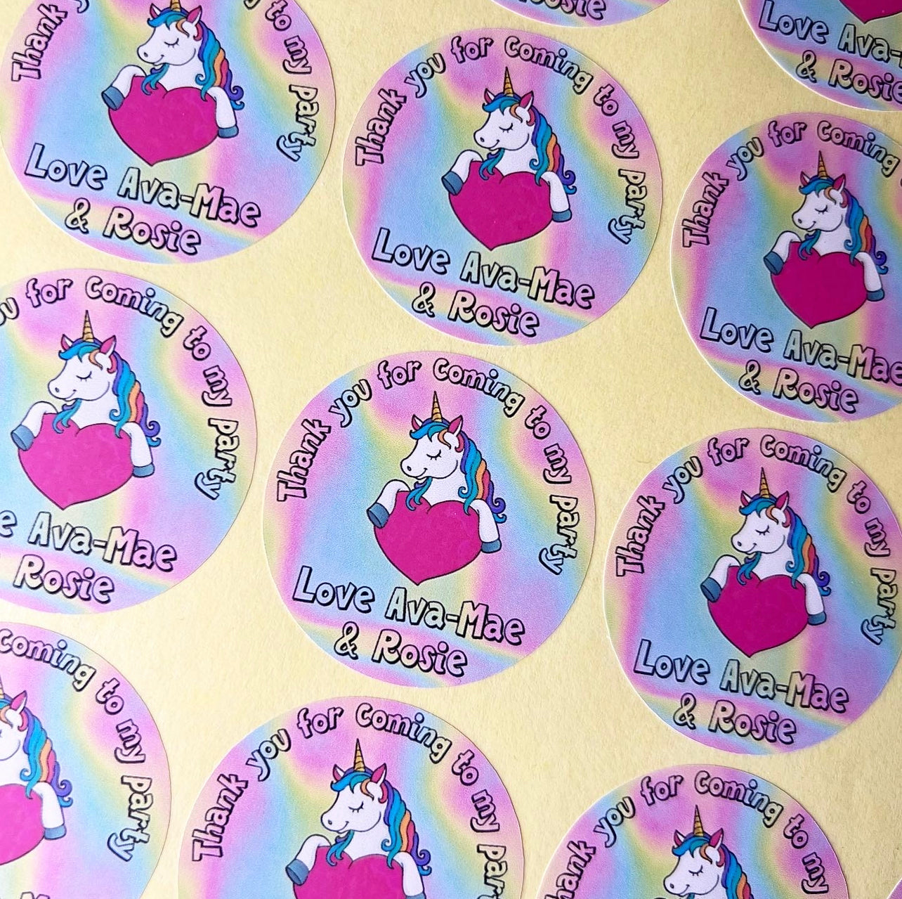 Unicorn Love Party Sticker