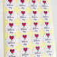 Mothers Day Heart Sticker