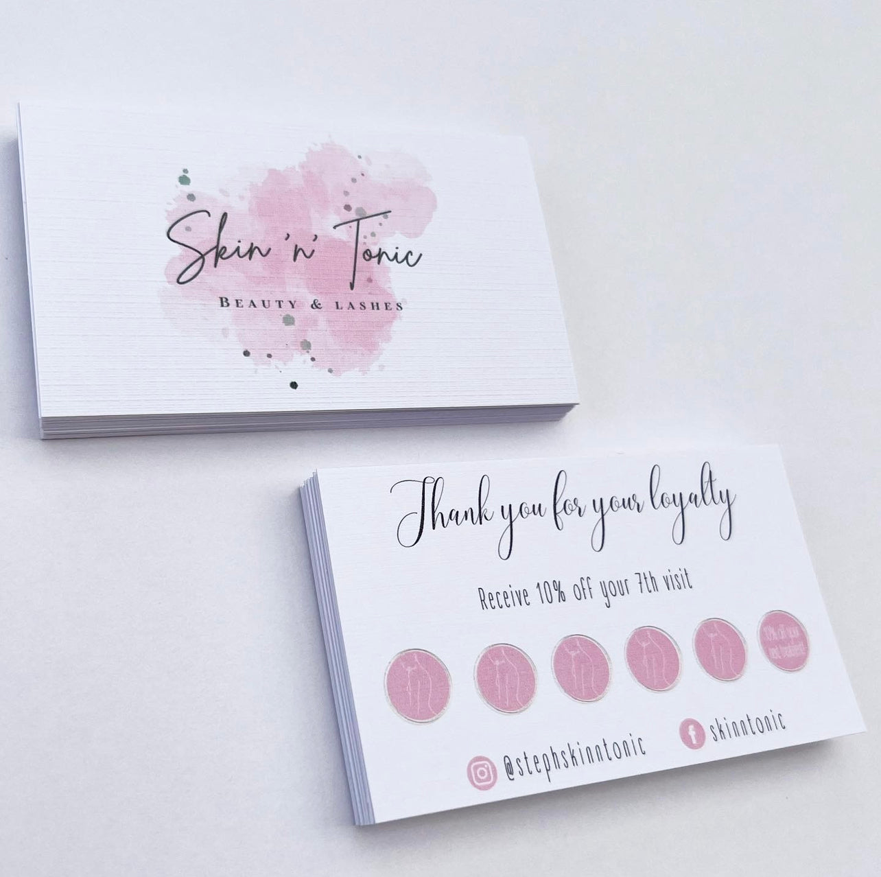 Water Colour Loyalty Cards