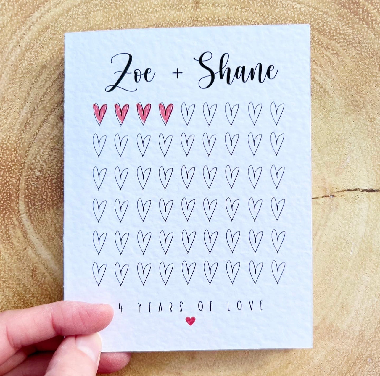 Years of love card