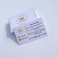 Double sided care instruction cards