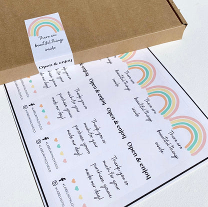 Rainbow Box Seal Sticker
