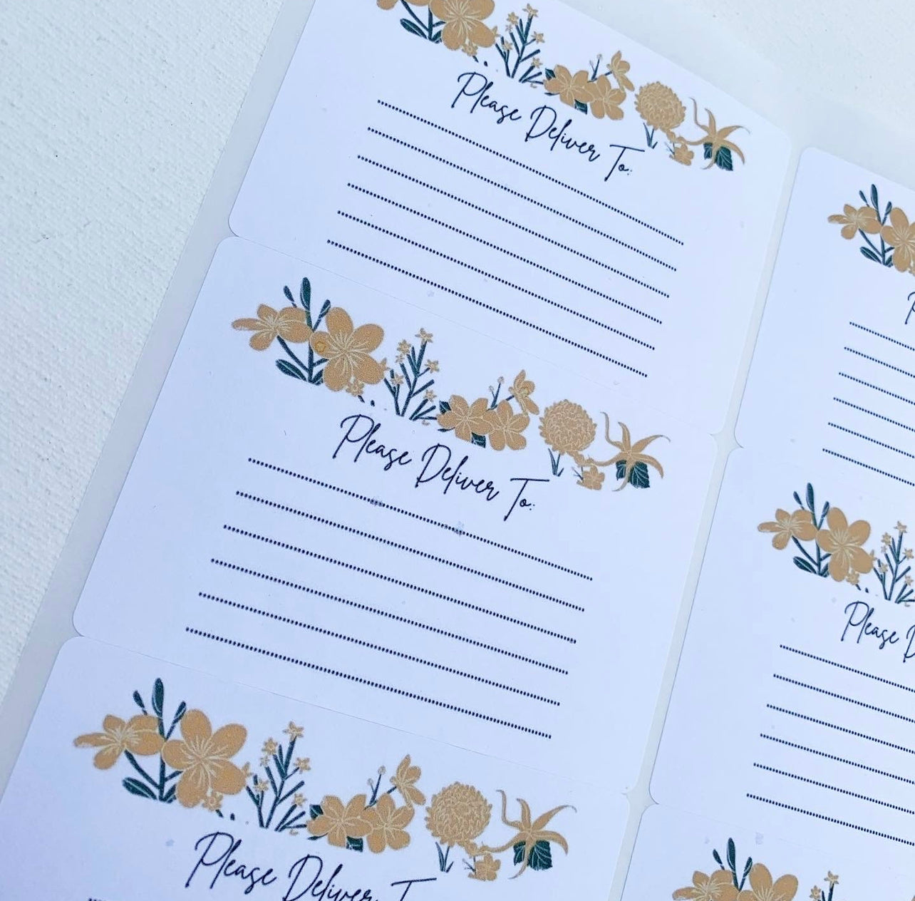 Floral address label stickers