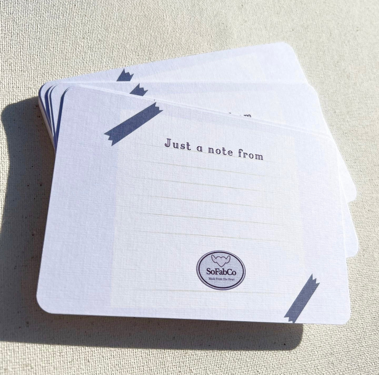 Double sided note cards