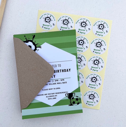 Football splat party invites