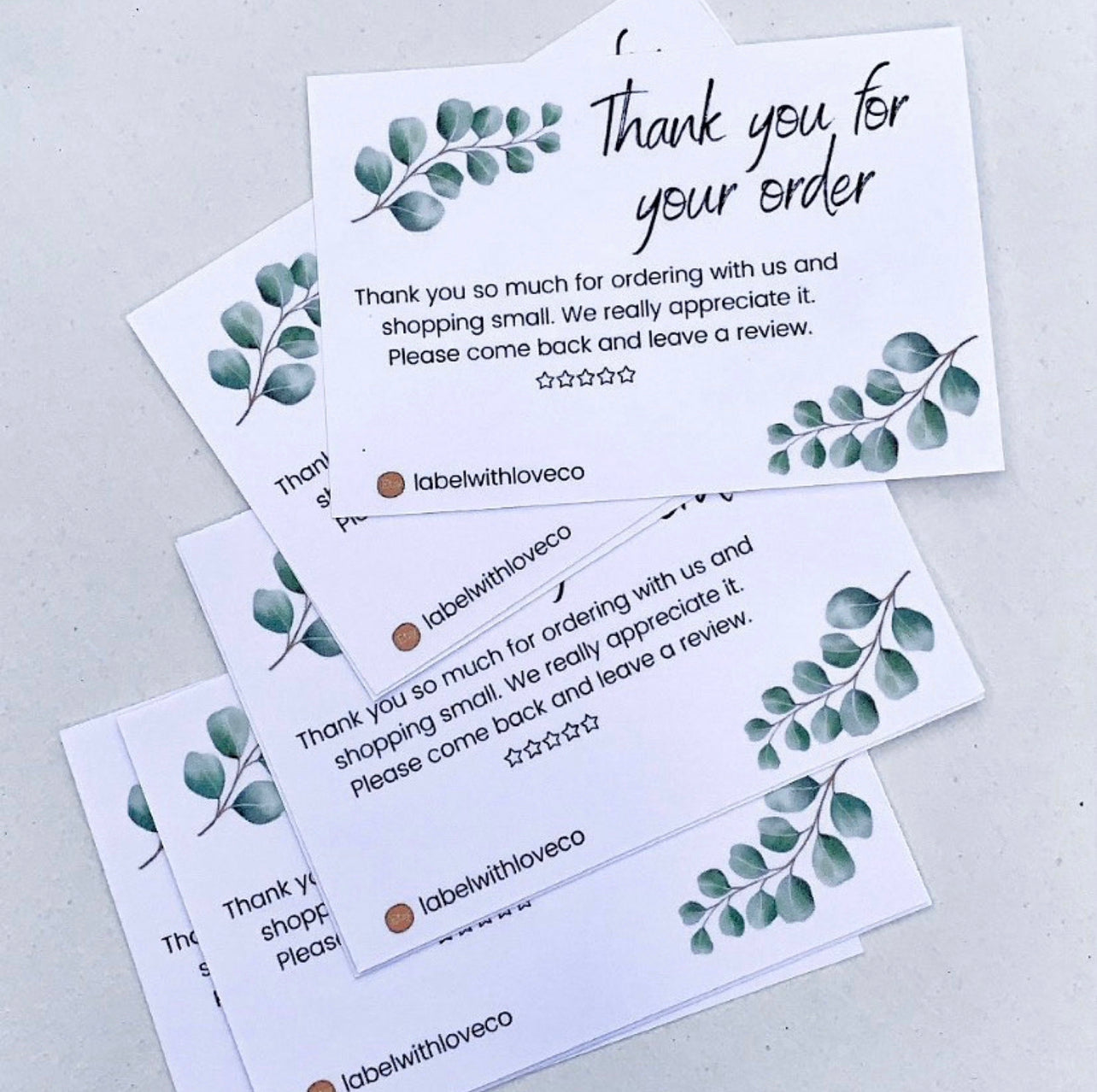 Eucalyptus thank you cards