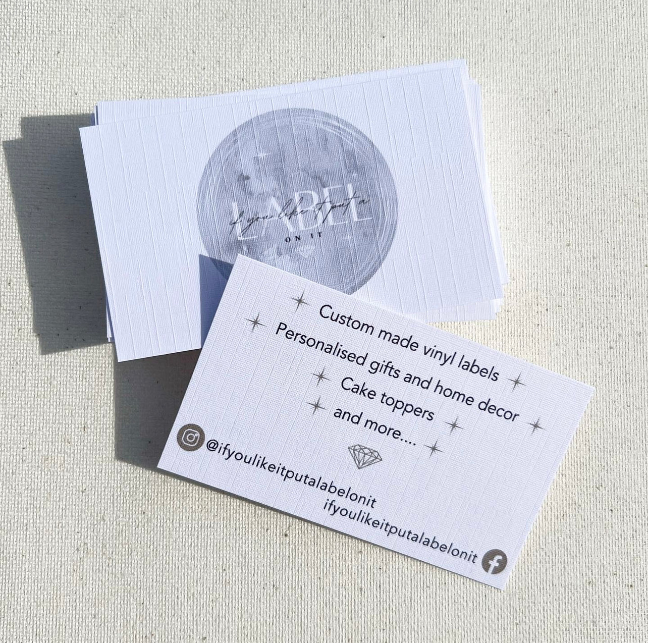 Simple Double Sided Textured Business Cards