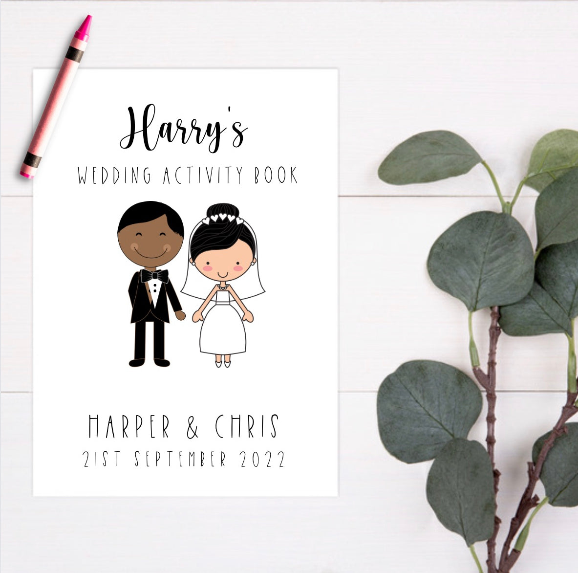 Customised children’s wedding activity packs