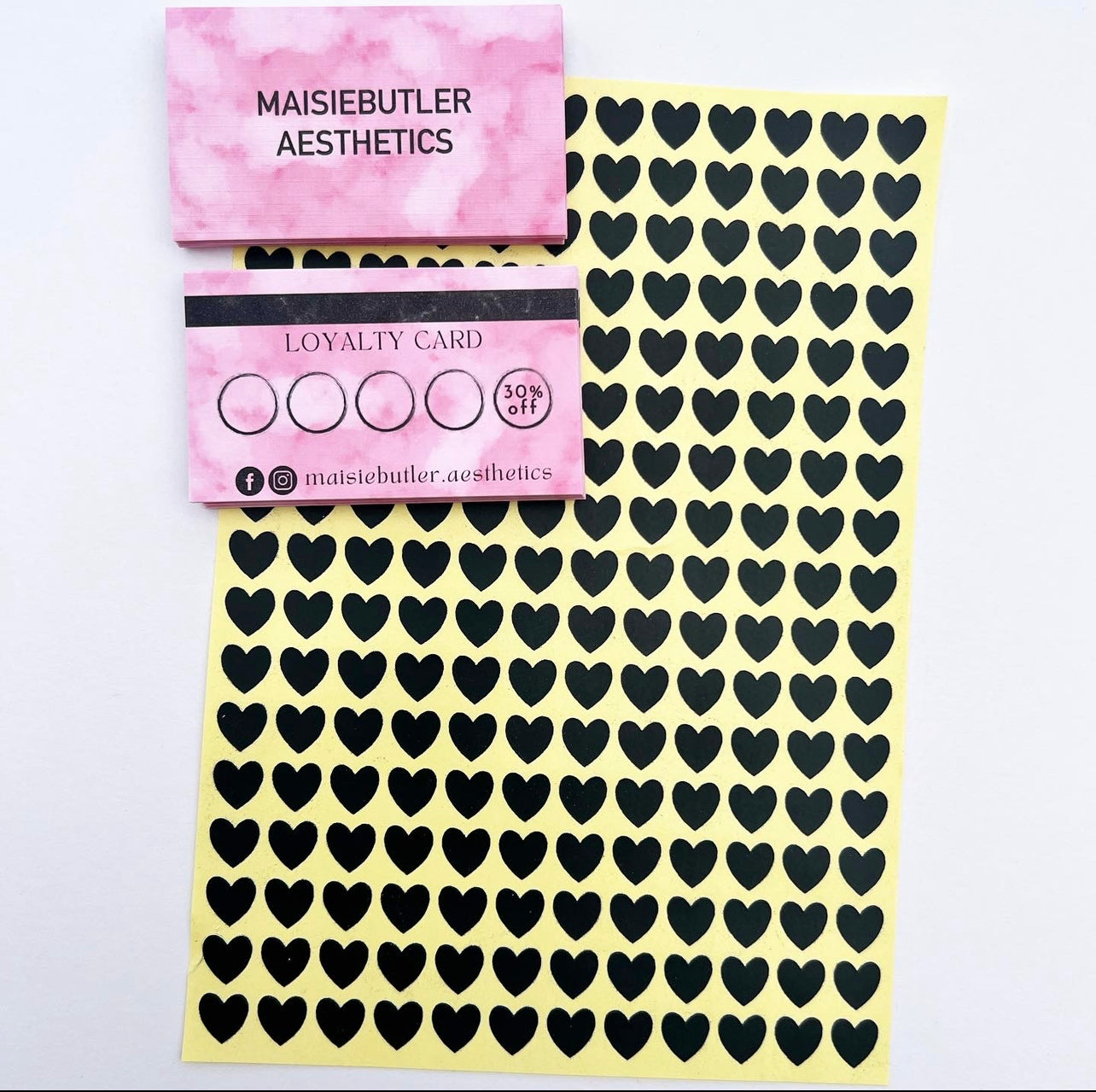 Pink Marble Loyalty Cards