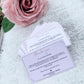 Wedding table thank you cards