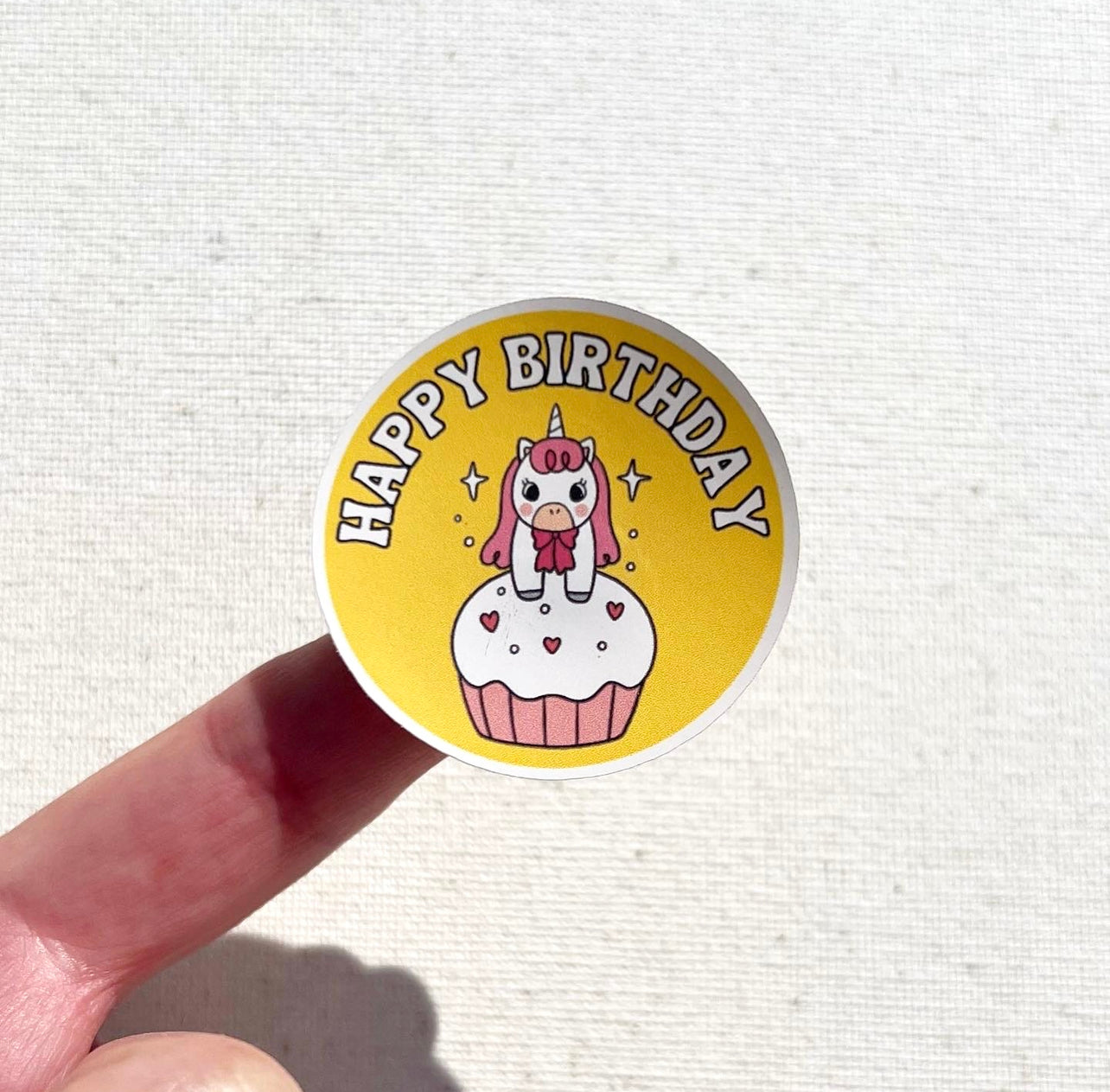 Happy Birthday Unicorn Sticker