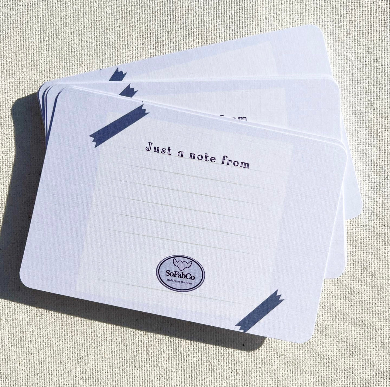 Double sided note cards