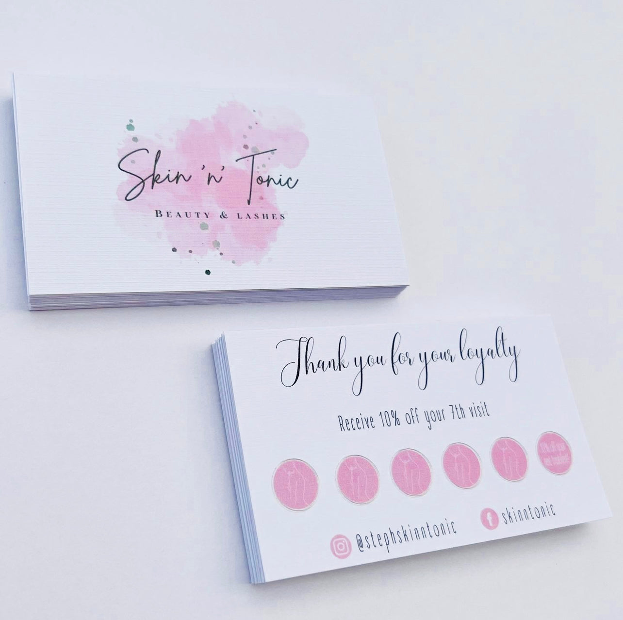 Water Colour Loyalty Cards