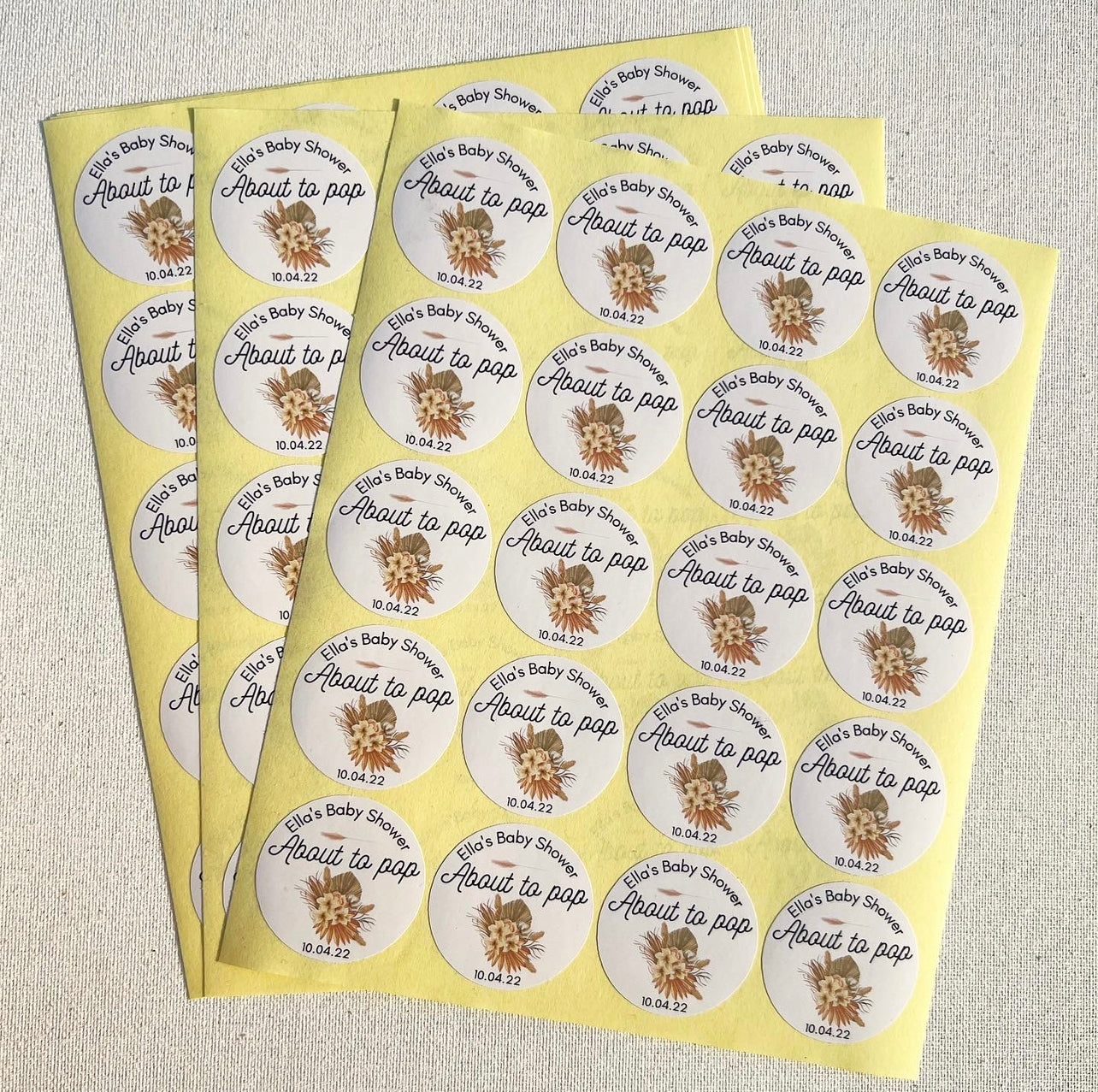 Boho Baby Shower Stickers