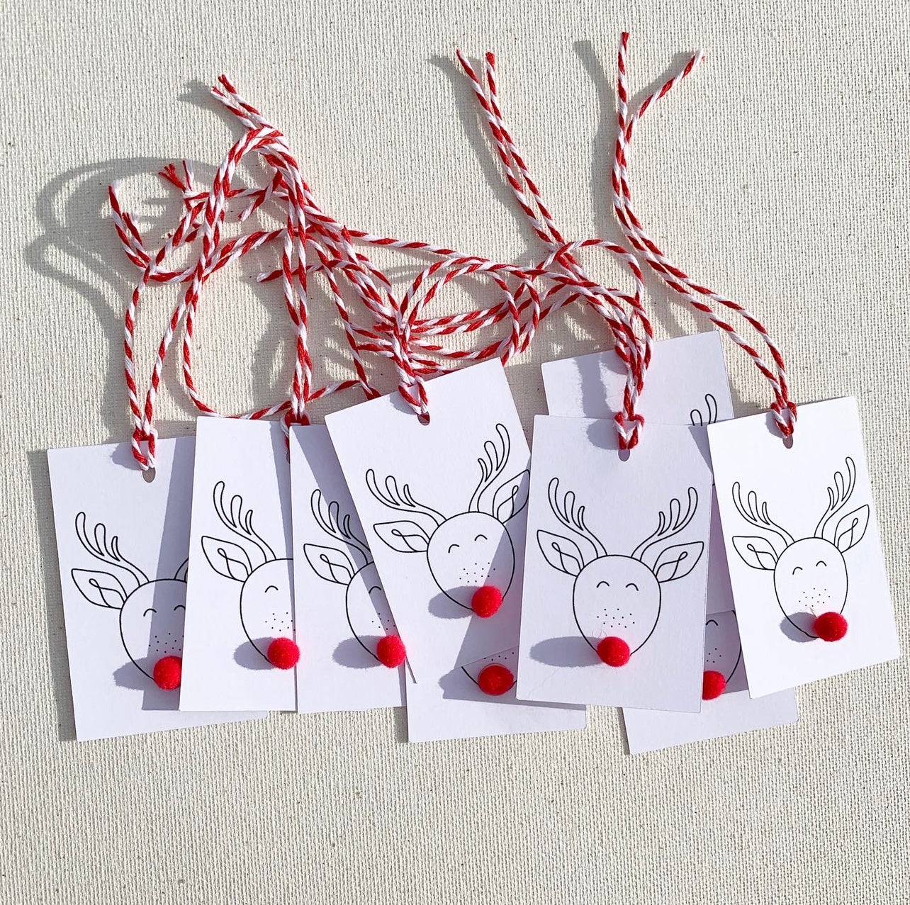 Rudolf Christmas Gift Tags