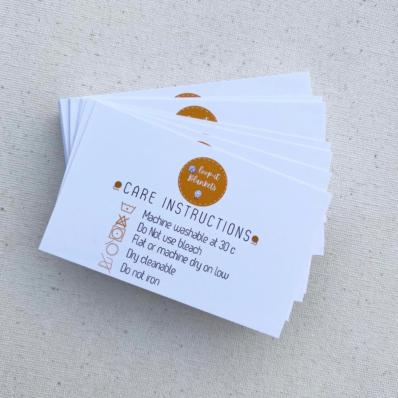 Simple one sided aftercare cards