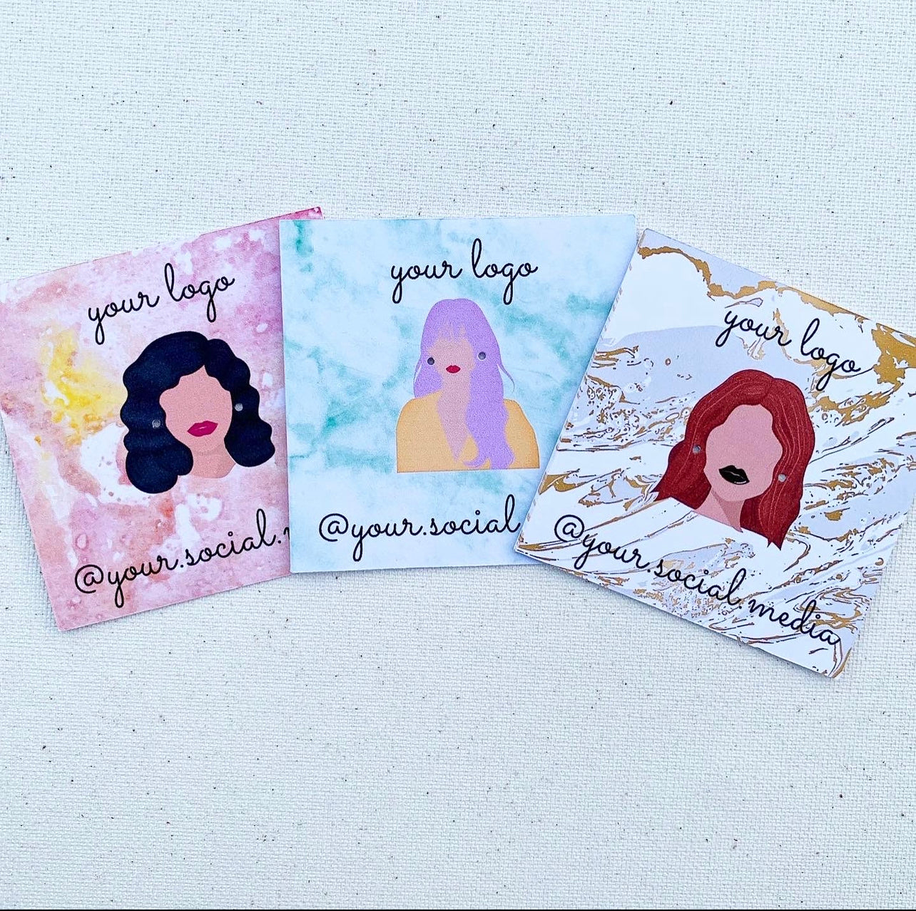 Custom earring backing cards