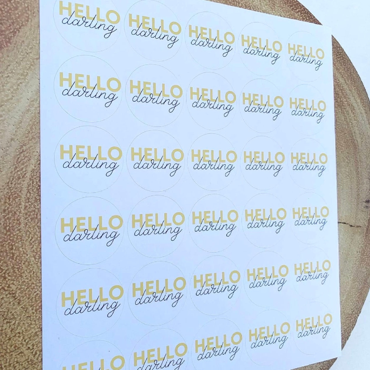 'Hello Darling' sticker