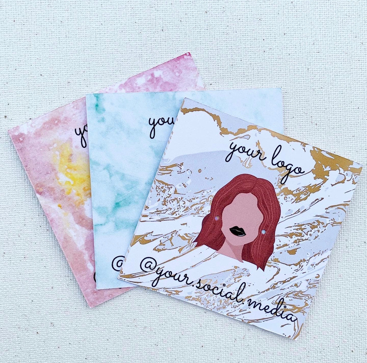 Custom earring backing cards