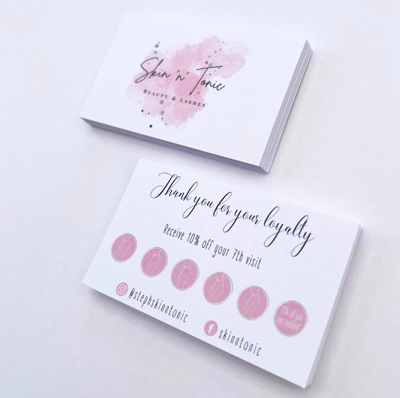 Water Colour Loyalty Cards