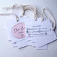 2 piece logo care tags