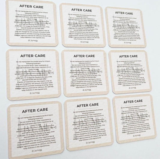 Square after care cards