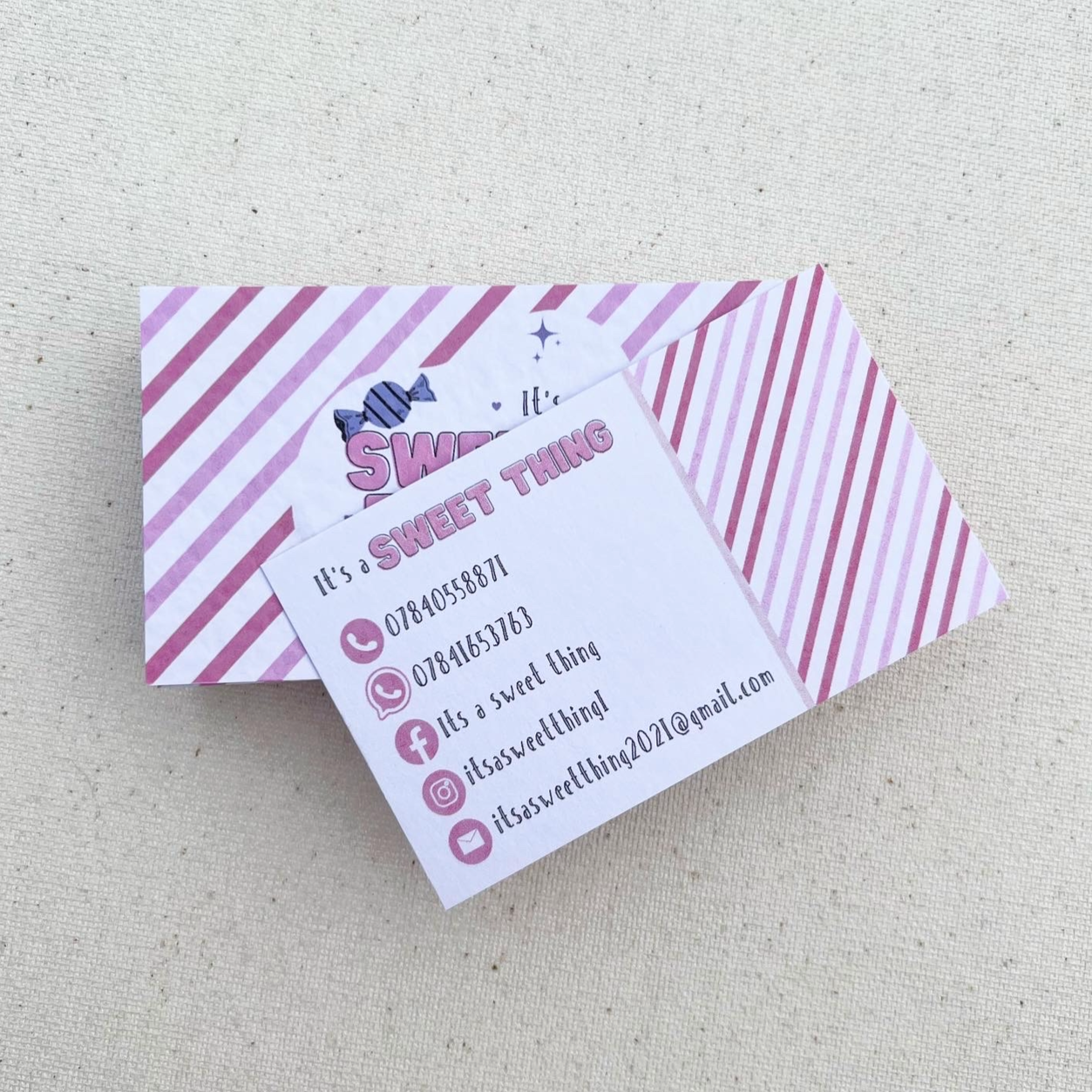 Sweet Stripe Business Cards