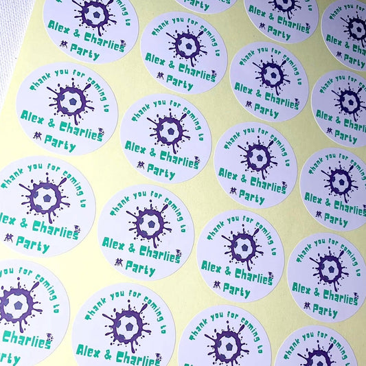 Football Themed Party Stickers