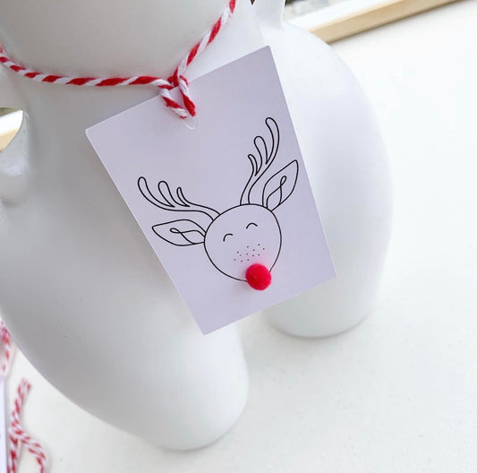 Rudolf Christmas Gift Tags