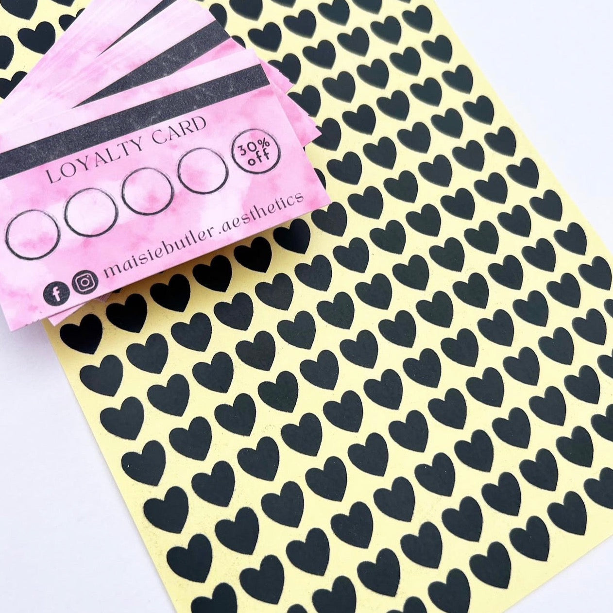 Pink Marble Loyalty Cards