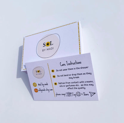 Care Instruction Cards