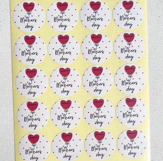 Mothers Day Heart Sticker