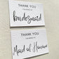 Bridesmaid & Maid of honour thank you postcards