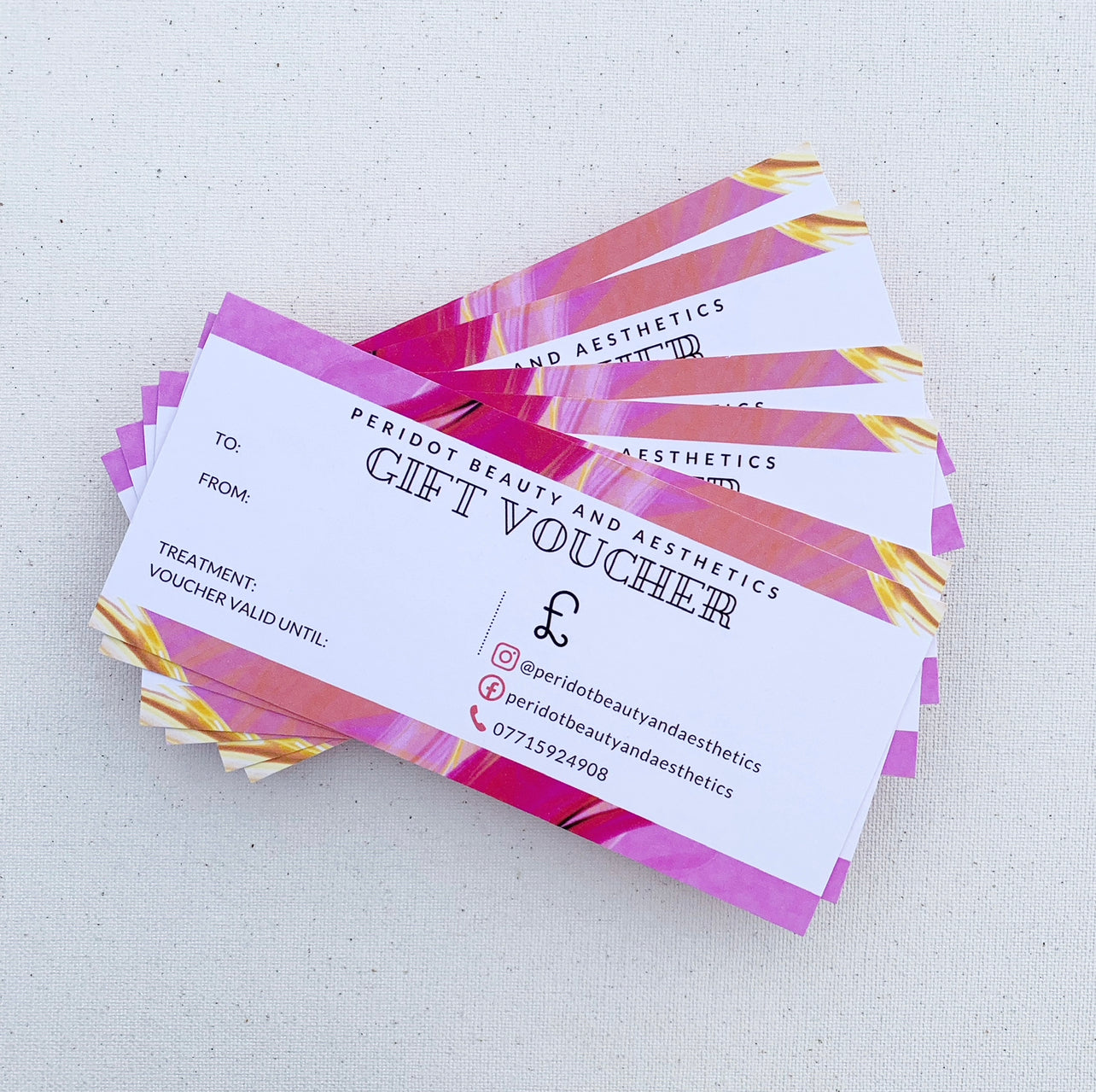 Pink Marble Effect Gift Vouchers